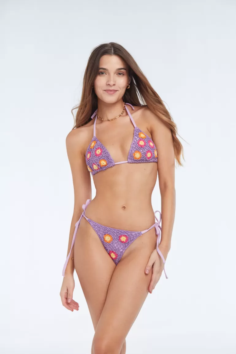 Adriana Lila Blommor Virkad Topp | Juicy Couture Cheap