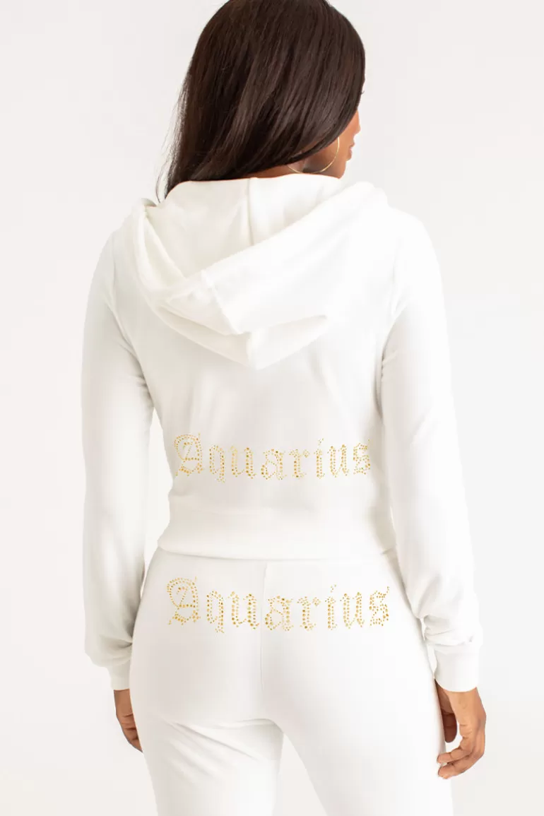 Aquarius Big Bling Velour Hoodie | Juicy Couture Best