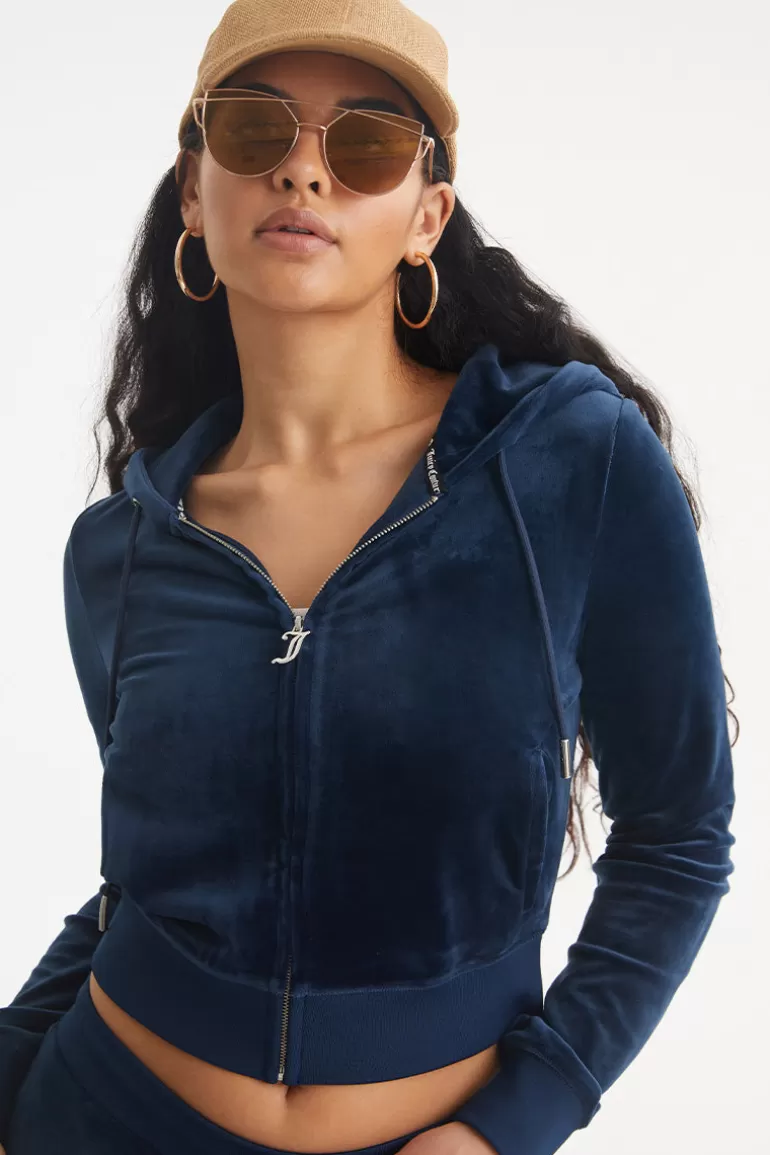 Aquarius Big Bling Velour Hoodie | Juicy Couture Shop