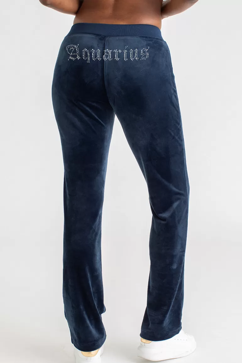 Aquarius Big Bling Velour Träningsbyxor | Juicy Couture Outlet