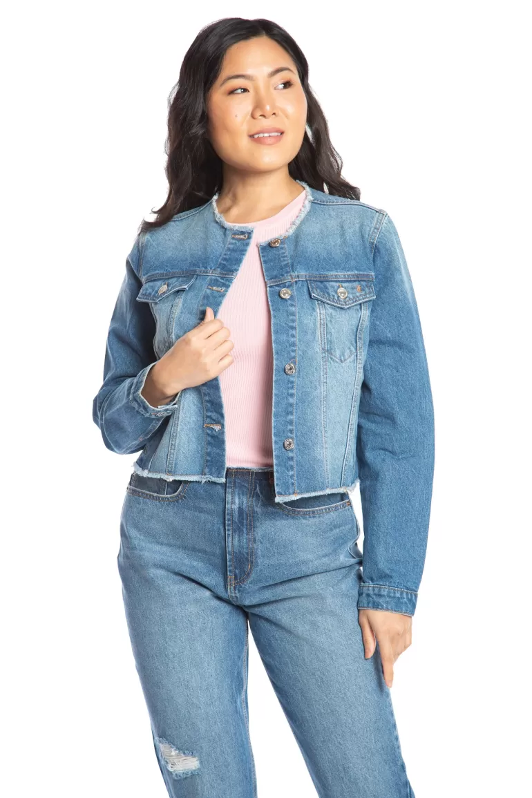 Big Bling Raw Collar Jeansjacka | Juicy Couture Store