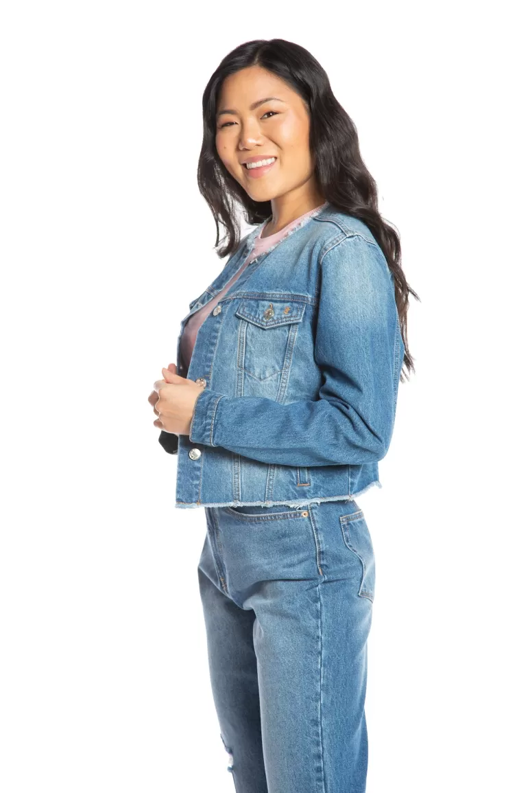 Big Bling Raw Collar Jeansjacka | Juicy Couture Store
