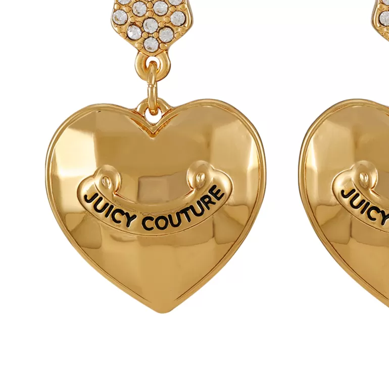 Bling Heart Drop Hoop Örhängen | Juicy Couture Best Sale