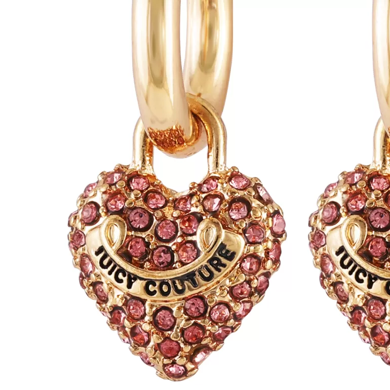 Bling Heart Hoop Örhängen | Juicy Couture Clearance