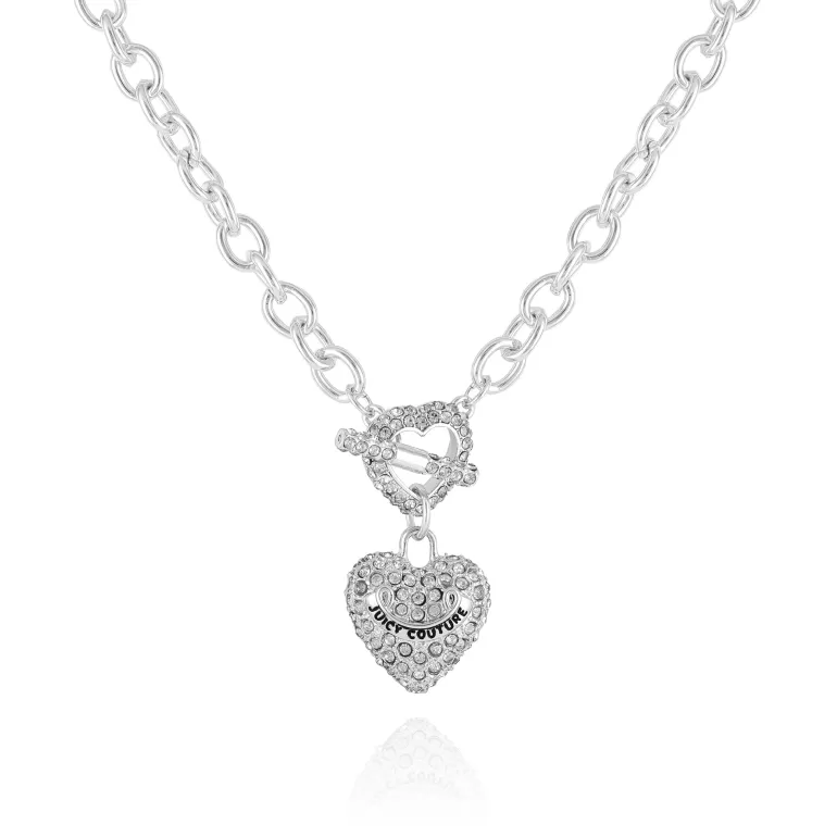 Bling Hjartat Hangande Charm Halsband | Juicy Couture Cheap