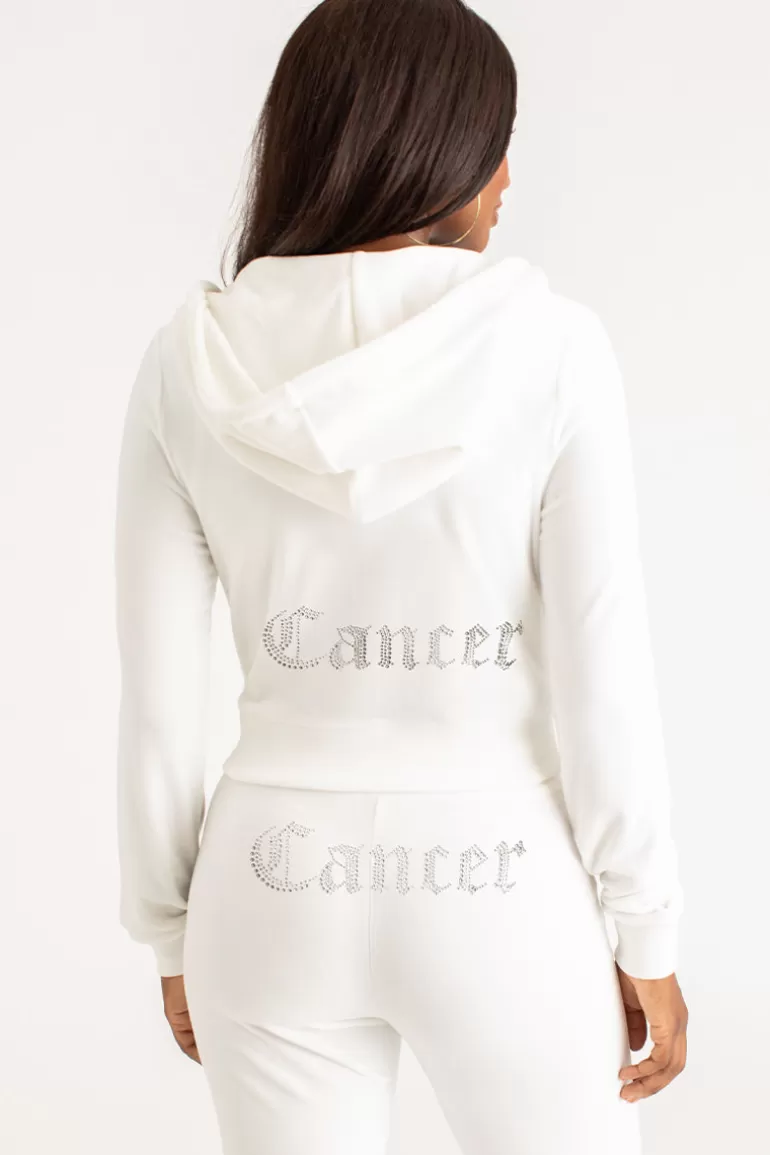 Cancer Big Bling Velour Hoodie | Juicy Couture Cheap