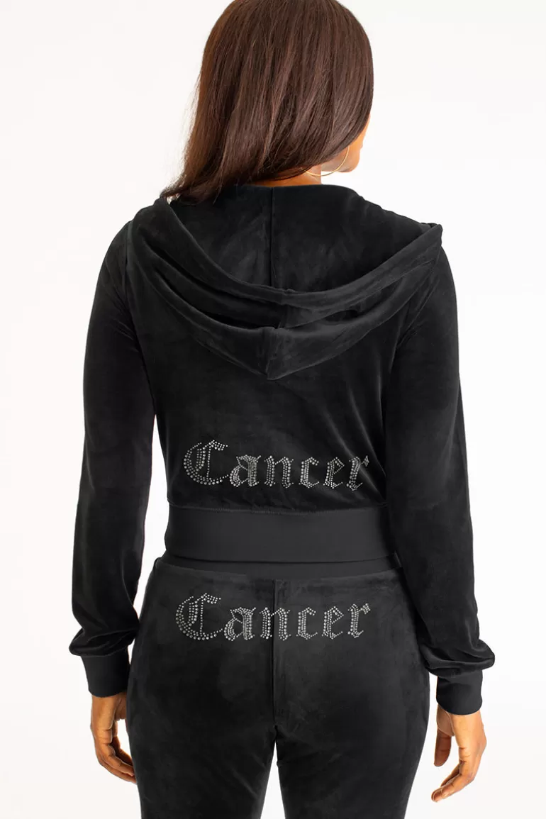 Cancer Big Bling Velour Hoodie | Juicy Couture Best Sale