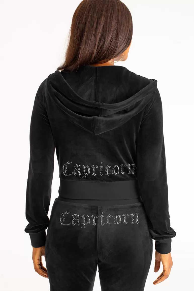 Capricorn Big Bling Velour Hoodie | Juicy Couture Cheap