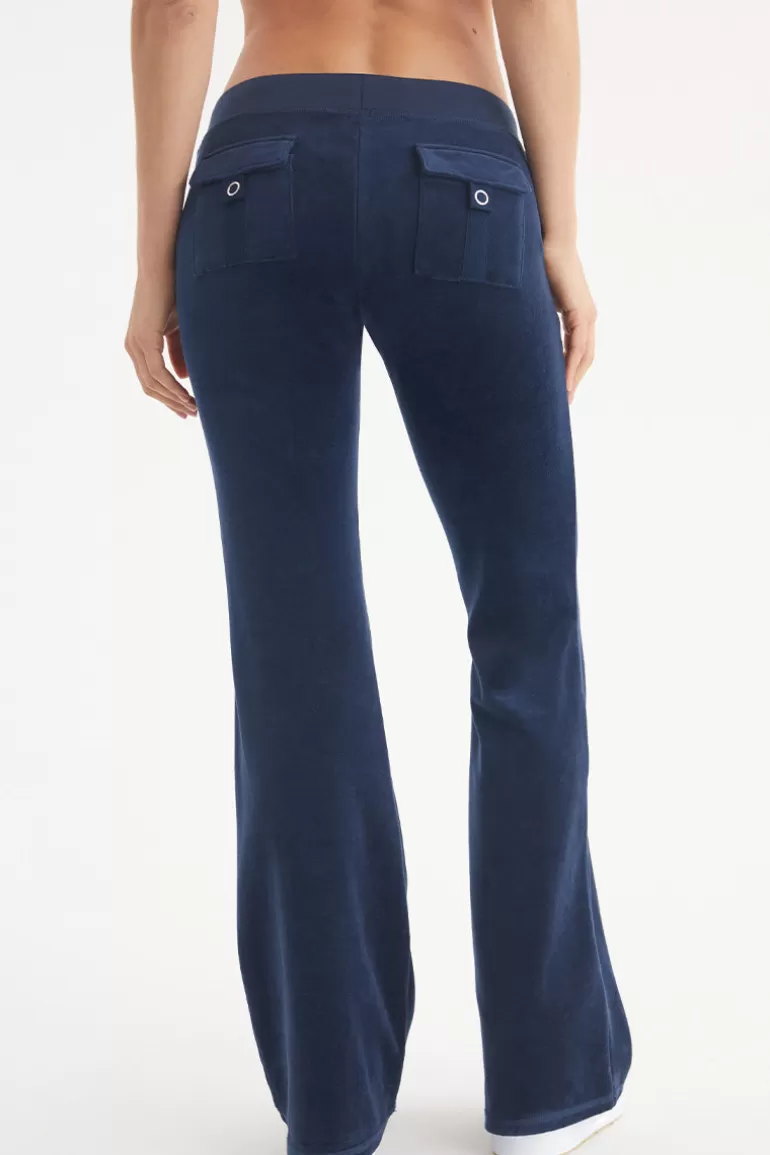 Hollywood Scottie Snap Pocket Träningsbyxor I Bomull I Velour | Juicy Couture Fashion