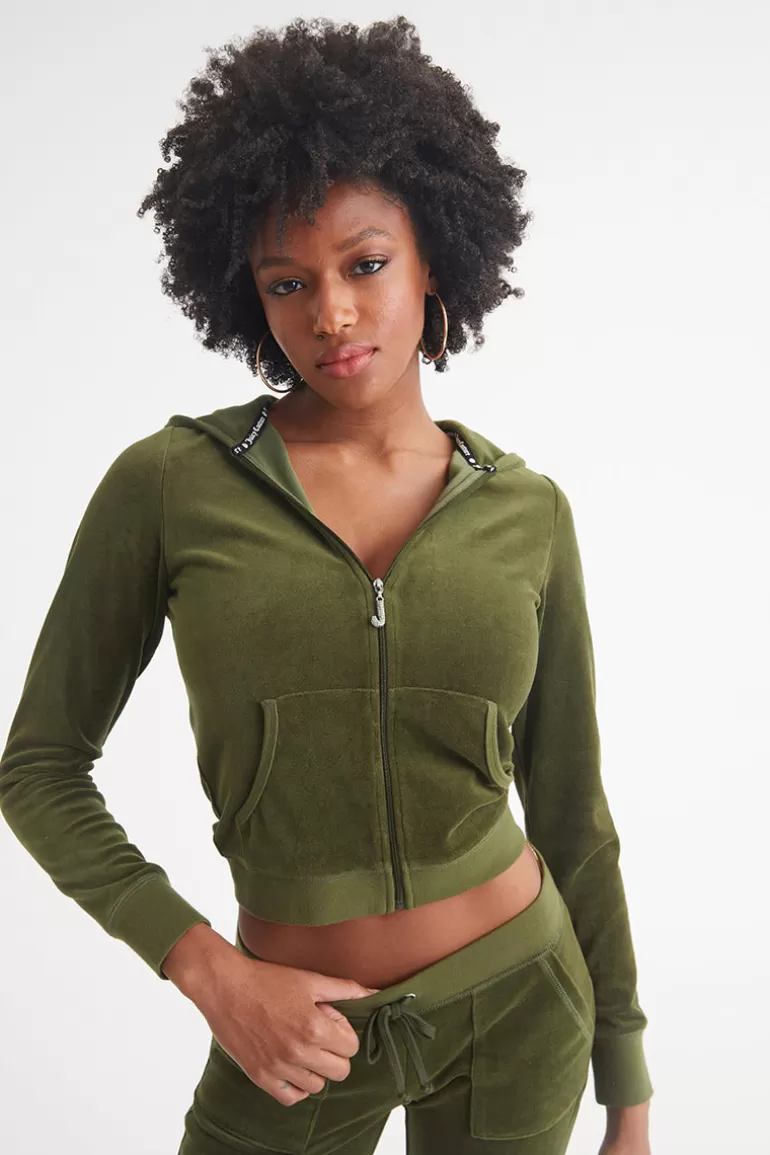 Icons Klassisk Luvtroja I Bomullsvelour | Juicy Couture Discount