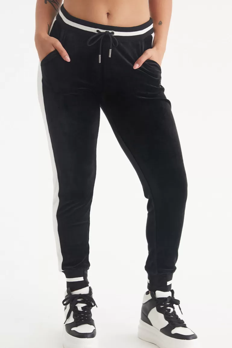 Joggers I Kontrasterande Ribb I Velour | Juicy Couture New