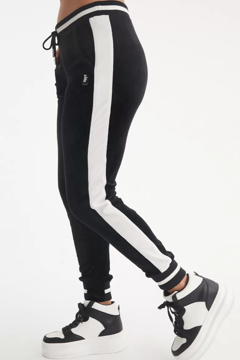 Joggers I Kontrasterande Ribb I Velour | Juicy Couture New