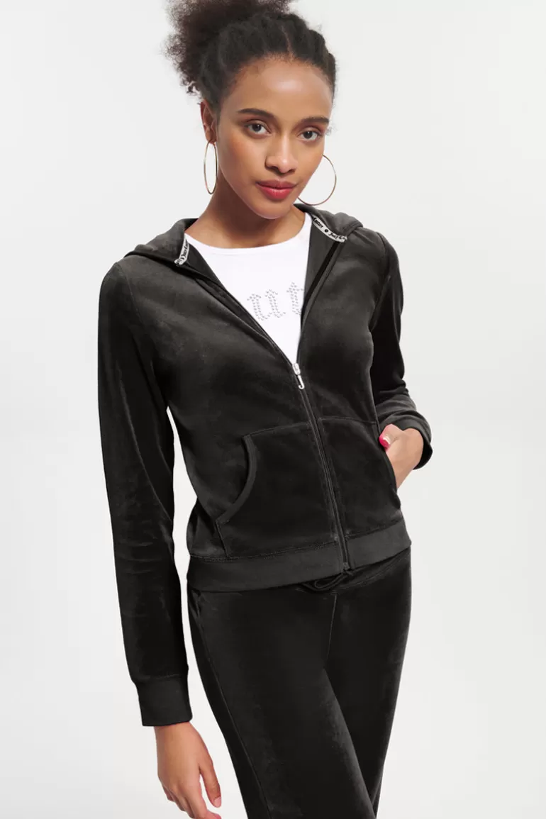 Klassisk Luvtroja I Bomullsvelour | Juicy Couture Sale