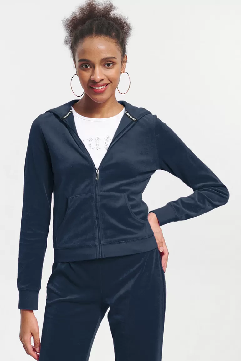 Klassisk Luvtroja I Bomullsvelour | Juicy Couture Shop