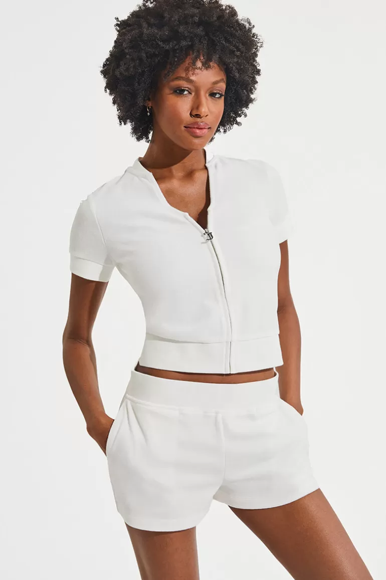 Kortarmad Big Bling Bomullsvelour Zip-Up | Juicy Couture Discount