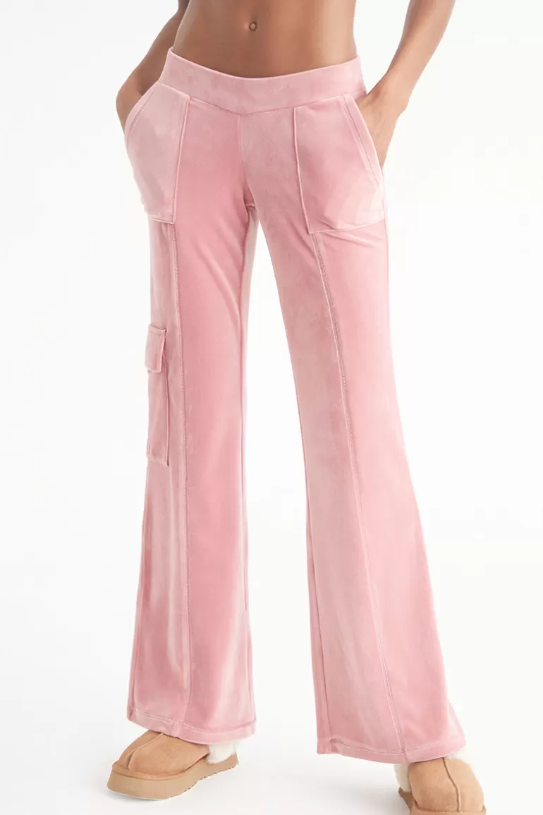 Lag Tajt Snap Pocket Velour Cargo Byxor | Juicy Couture Hot