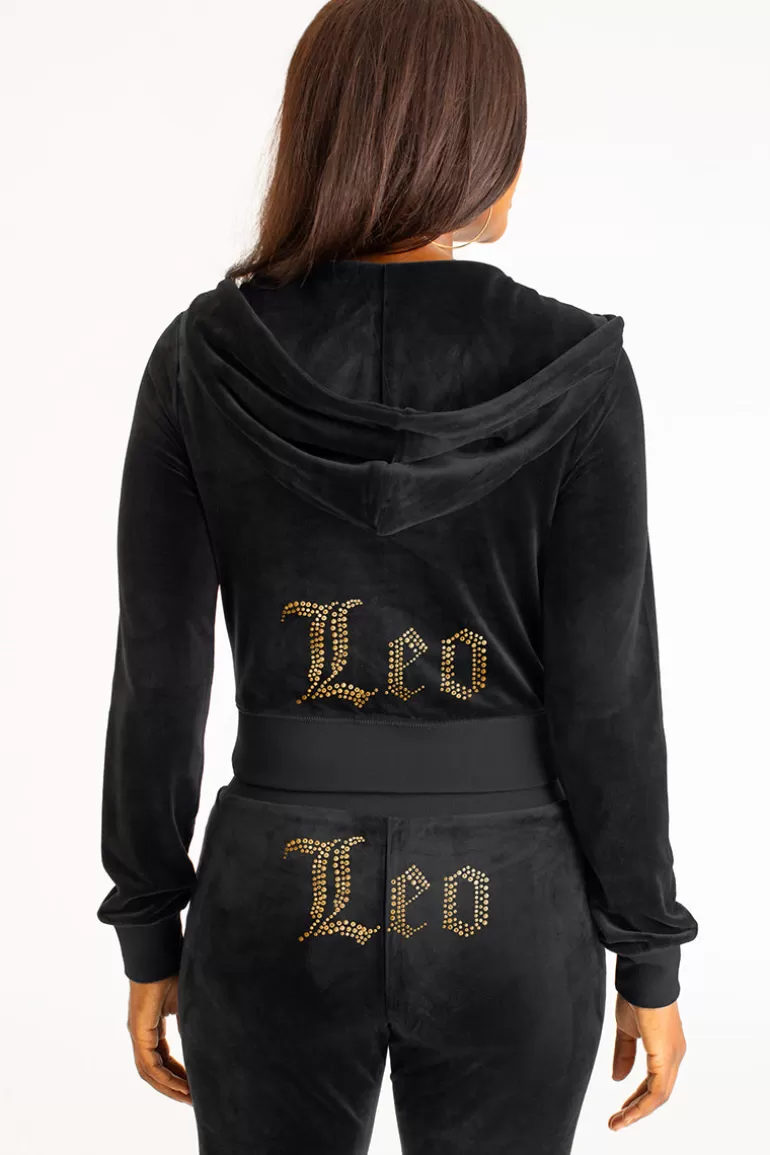 Leo Big Bling Velour Hoodie | Juicy Couture Online