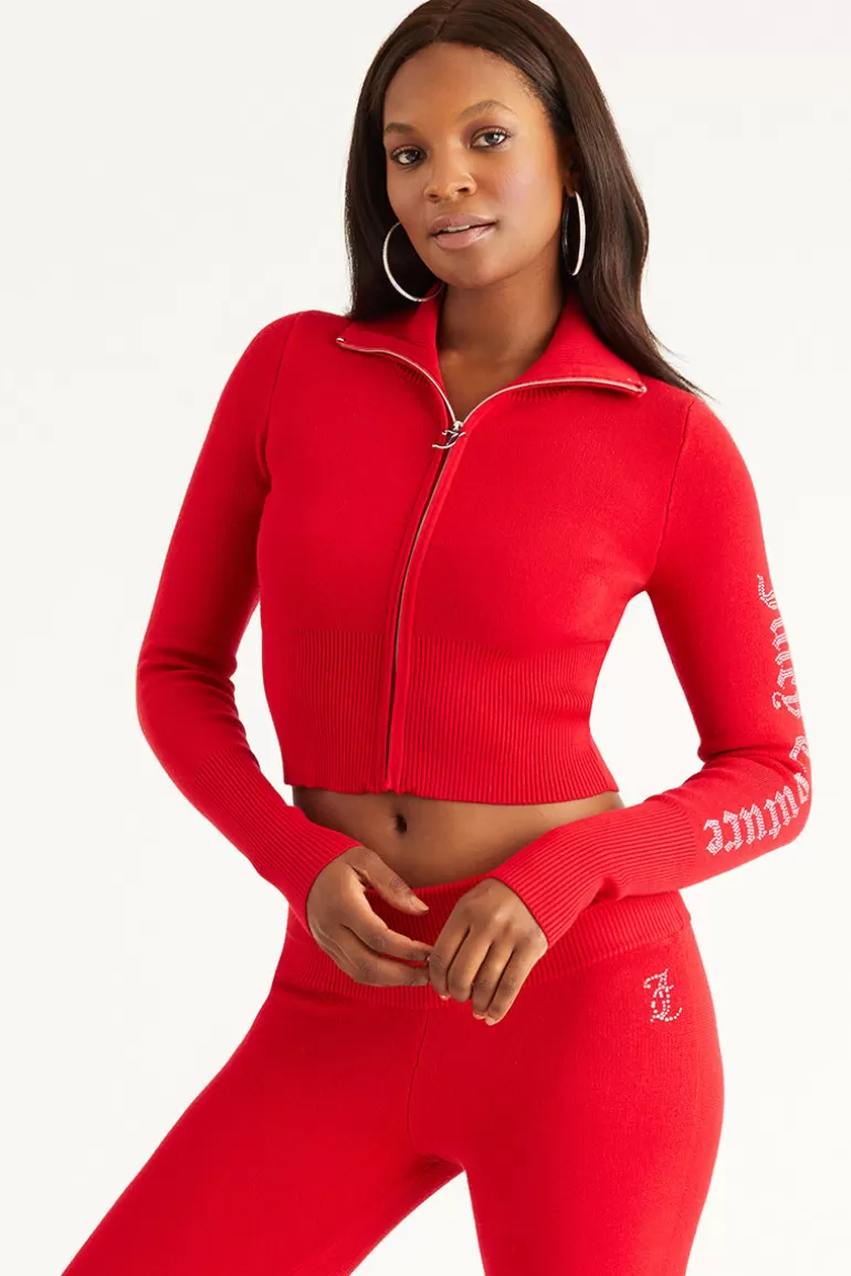 Liten Bling Knit Cropped Jacka | Juicy Couture Store