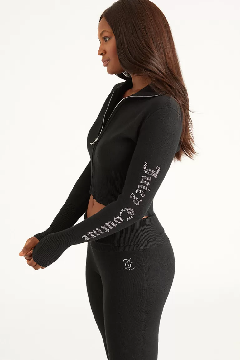 Liten Bling Knit Cropped Jacka | Juicy Couture Outlet