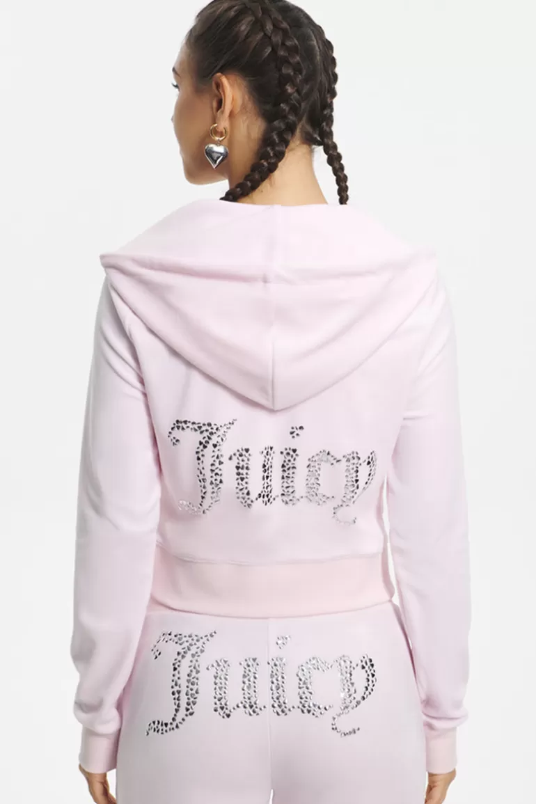 Luvtroja I Velour Med Blandade Juveler | Juicy Couture Flash Sale