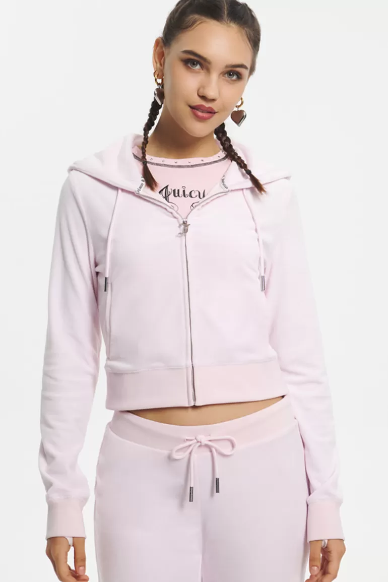 Luvtroja I Velour Med Blandade Juveler | Juicy Couture Flash Sale