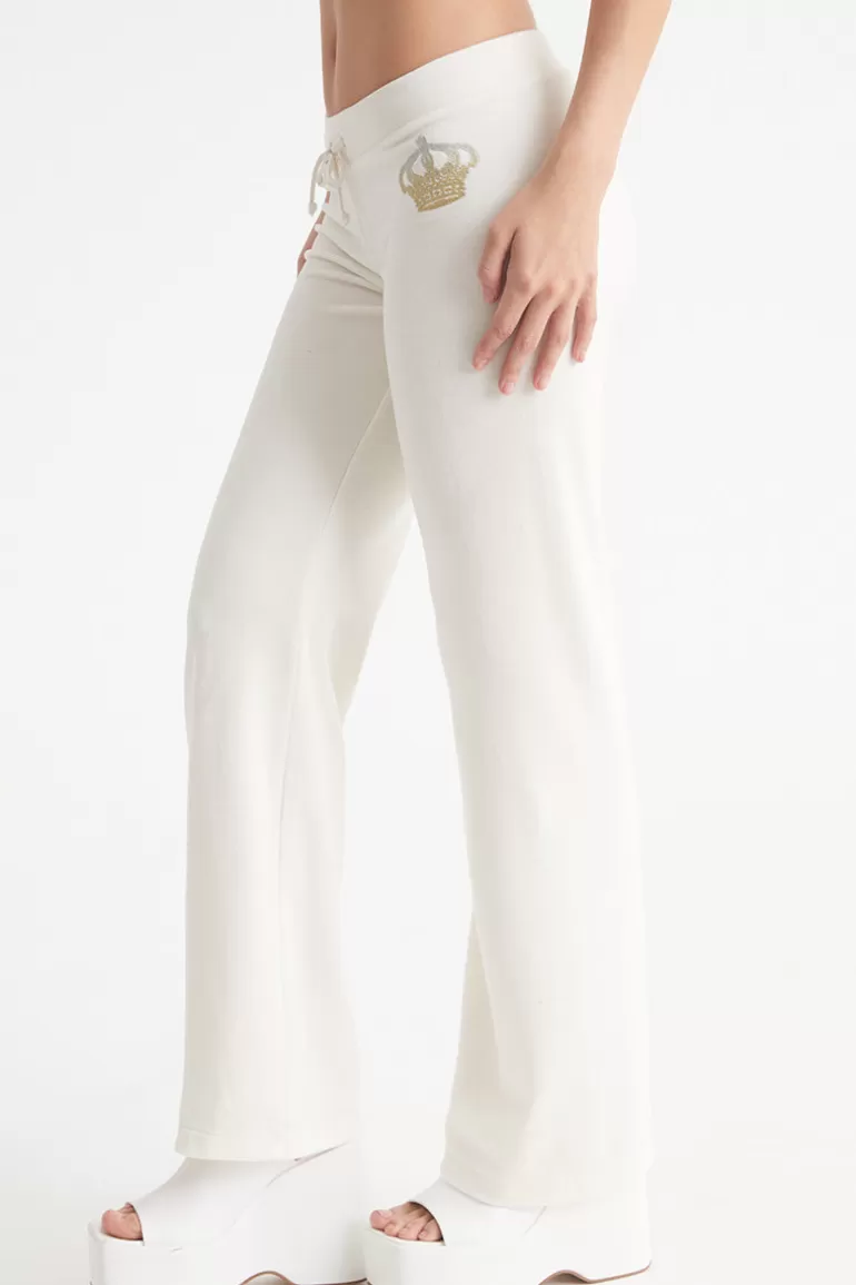 Malibu Crown Logotyp Bomullsvelour Träningsbyxor | Juicy Couture Cheap