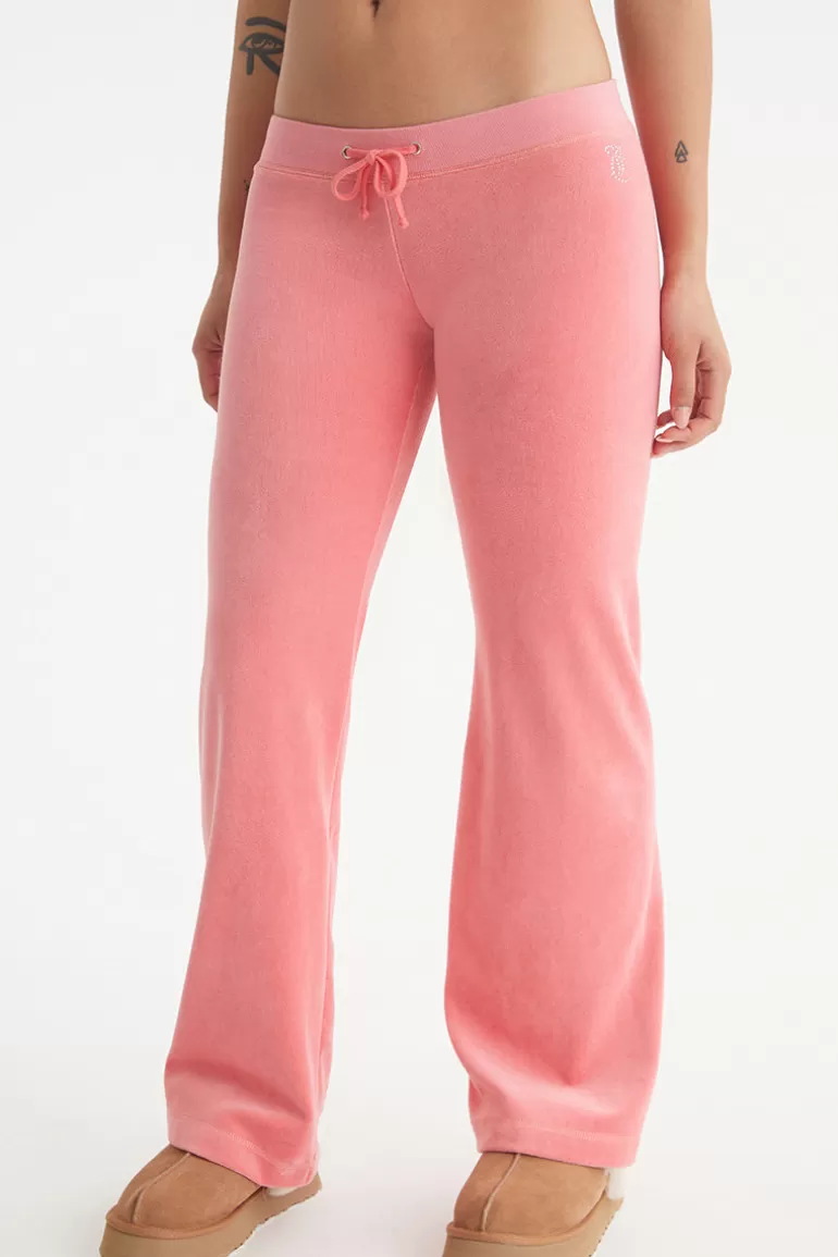 Malibu Small Bling Cotton Velour Track Pants | Juicy Couture Clearance