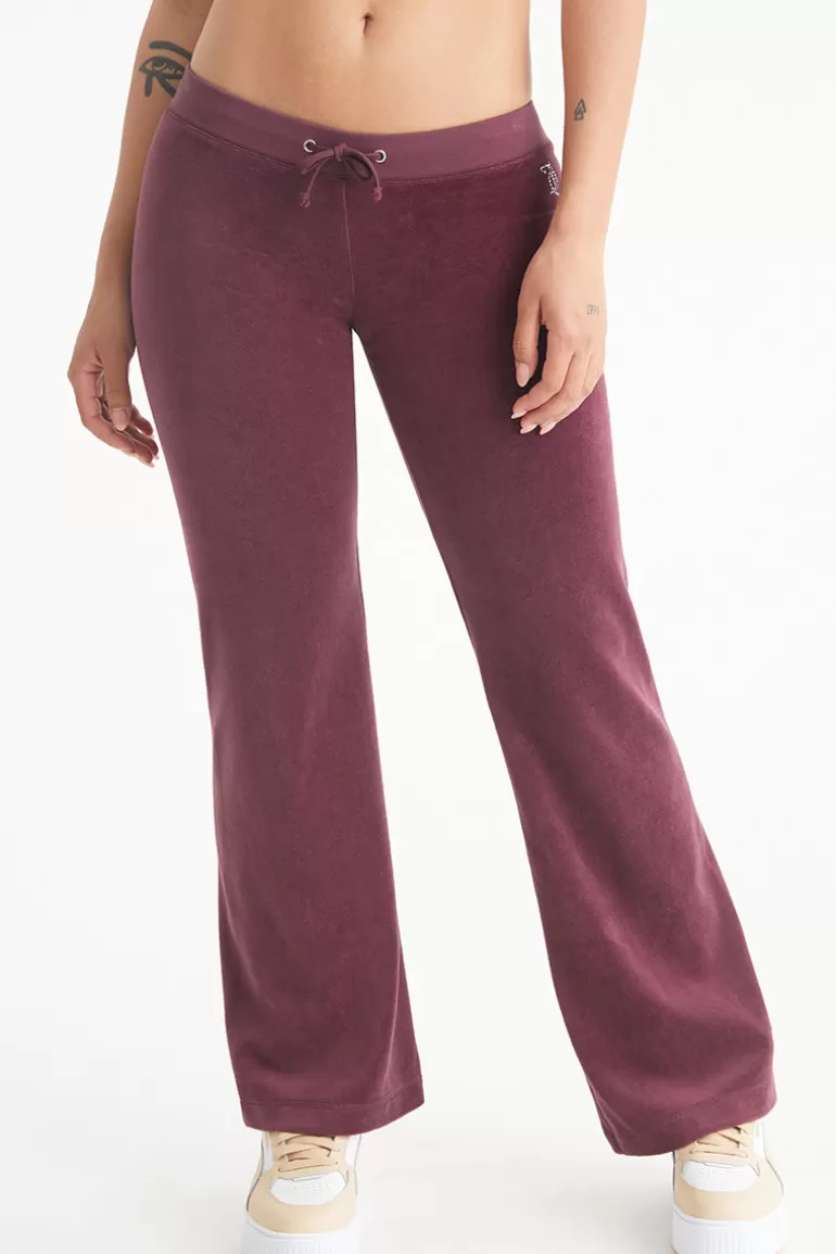 Malibu Small Bling Cotton Velour Track Pants | Juicy Couture Hot