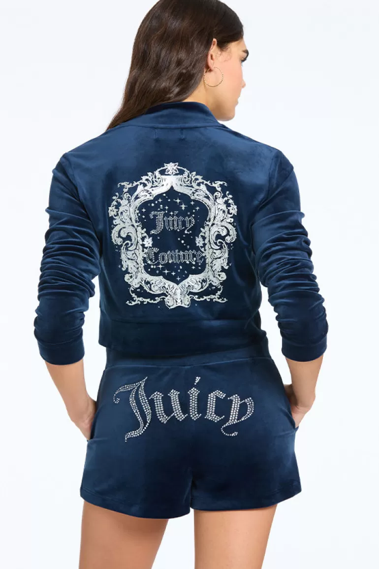 Monogram Cropped Velour Bomberjacka | Juicy Couture Cheap
