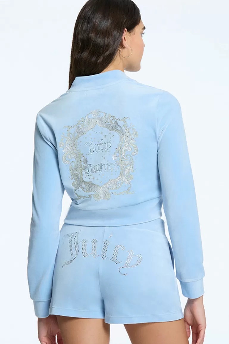 Monogram Cropped Velour Bomberjacka | Juicy Couture Cheap