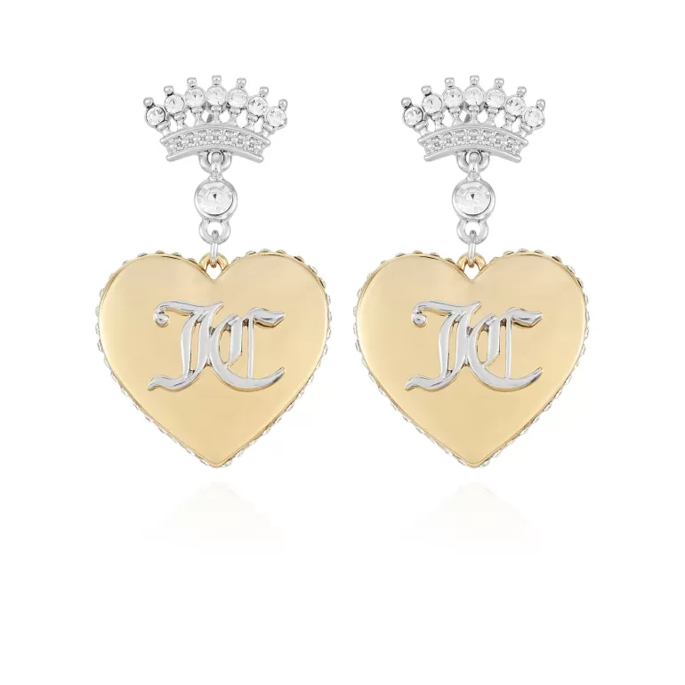 Monogram Crown Heart Drop Örhängen | Juicy Couture Fashion