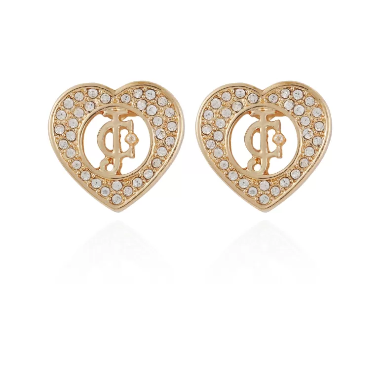 Monogram Hjarta Stud Örhängen | Juicy Couture Store