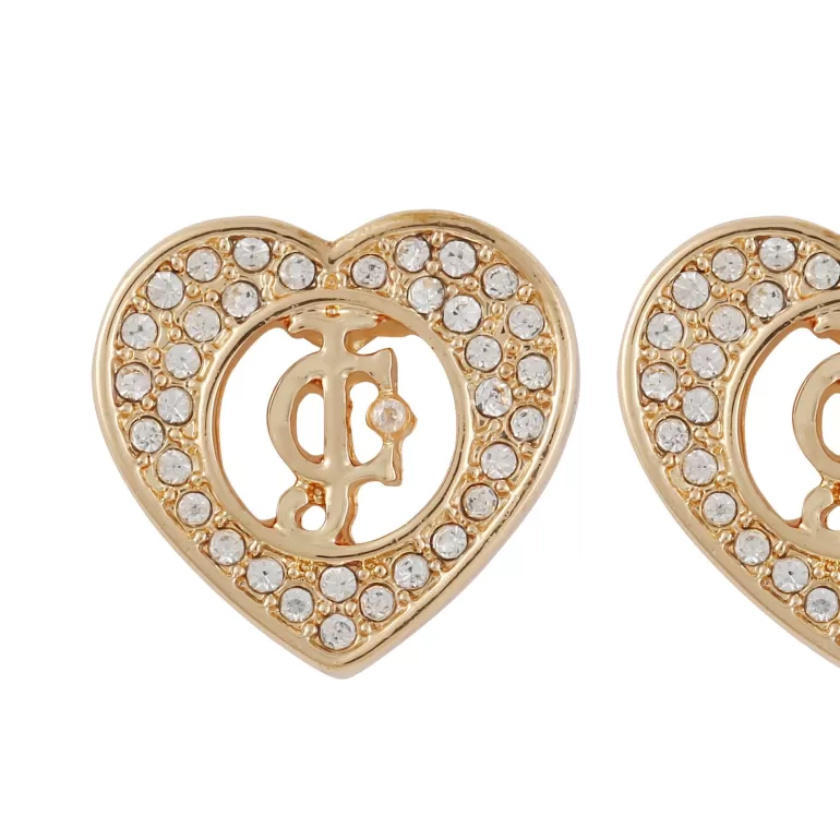 Monogram Hjarta Stud Örhängen | Juicy Couture Store