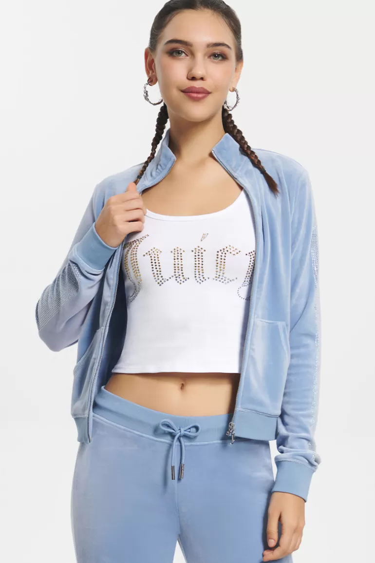Ombre Bling Cropped Velour Traningsjacka | Juicy Couture Cheap