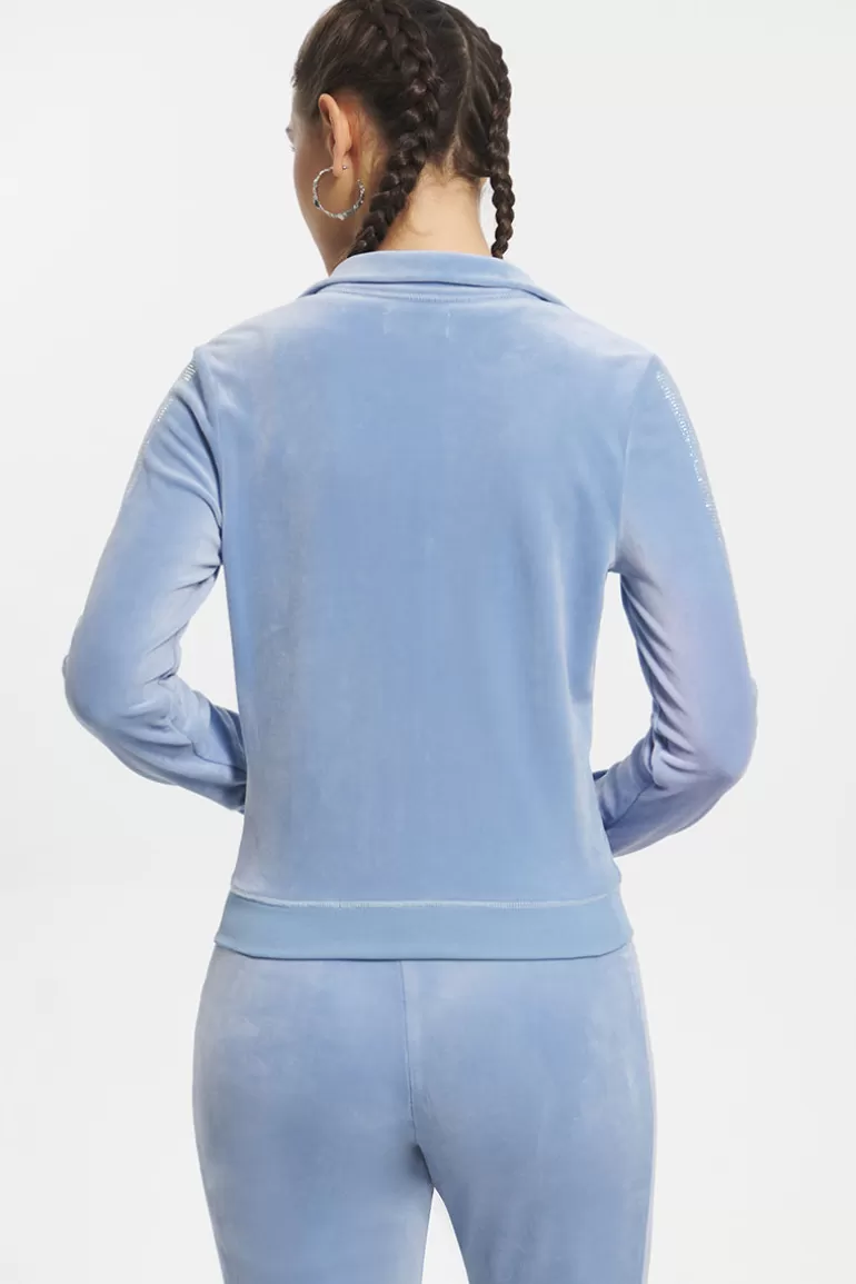 Ombre Bling Cropped Velour Traningsjacka | Juicy Couture Clearance