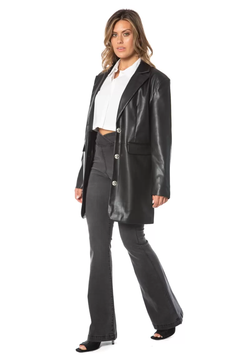 Overdimensionerad Trenchcoat I Konstlader | Juicy Couture Sale