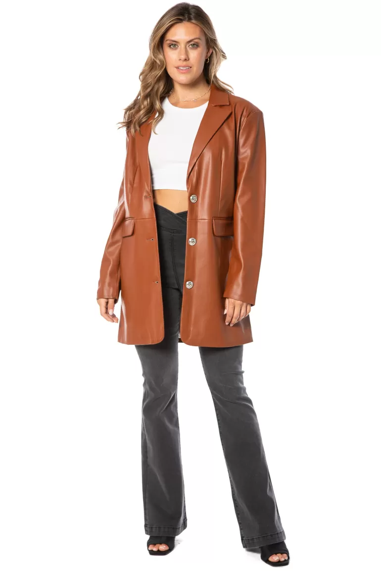 Overdimensionerad Trenchcoat I Konstlader | Juicy Couture Flash Sale