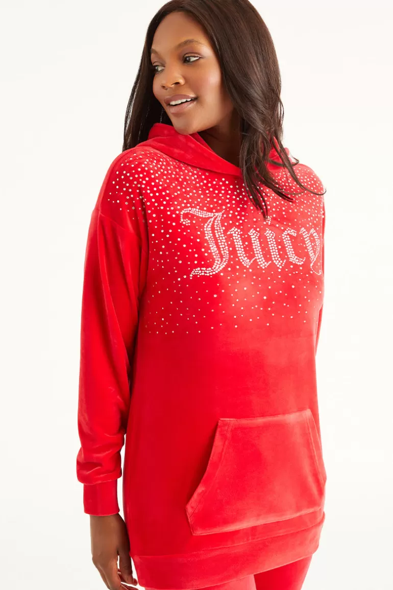 Oversized Big Bling Hoodie Med Strass | Juicy Couture Fashion