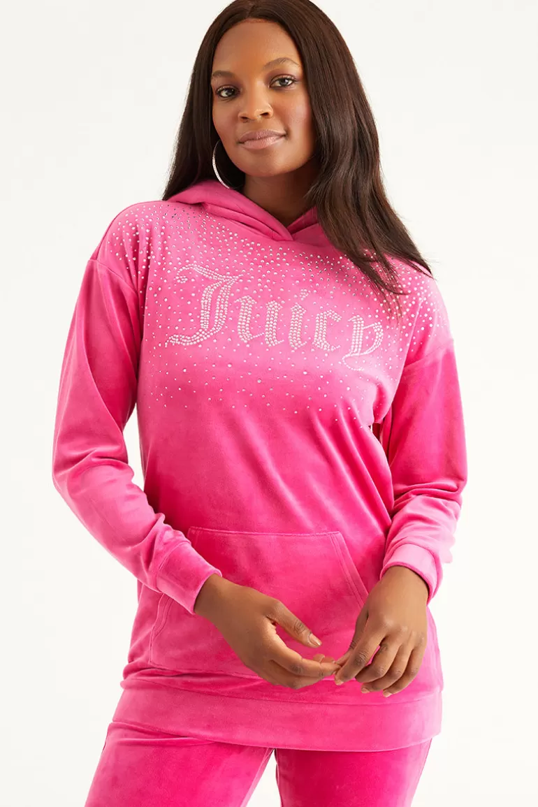 Oversized Big Bling Hoodie Med Strass | Juicy Couture Online