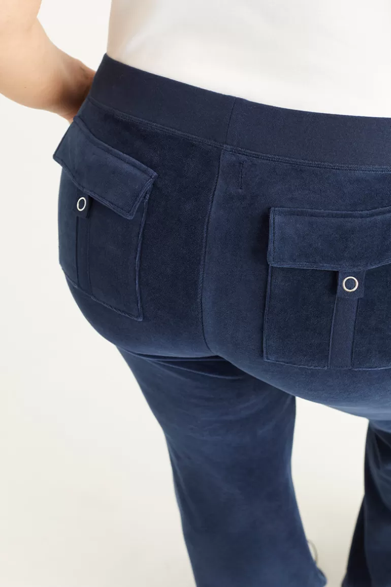 Plus-Size Hollywood Scottie Snap Pocket Träningsbyxor I Bomull I Velour | Juicy Couture Discount