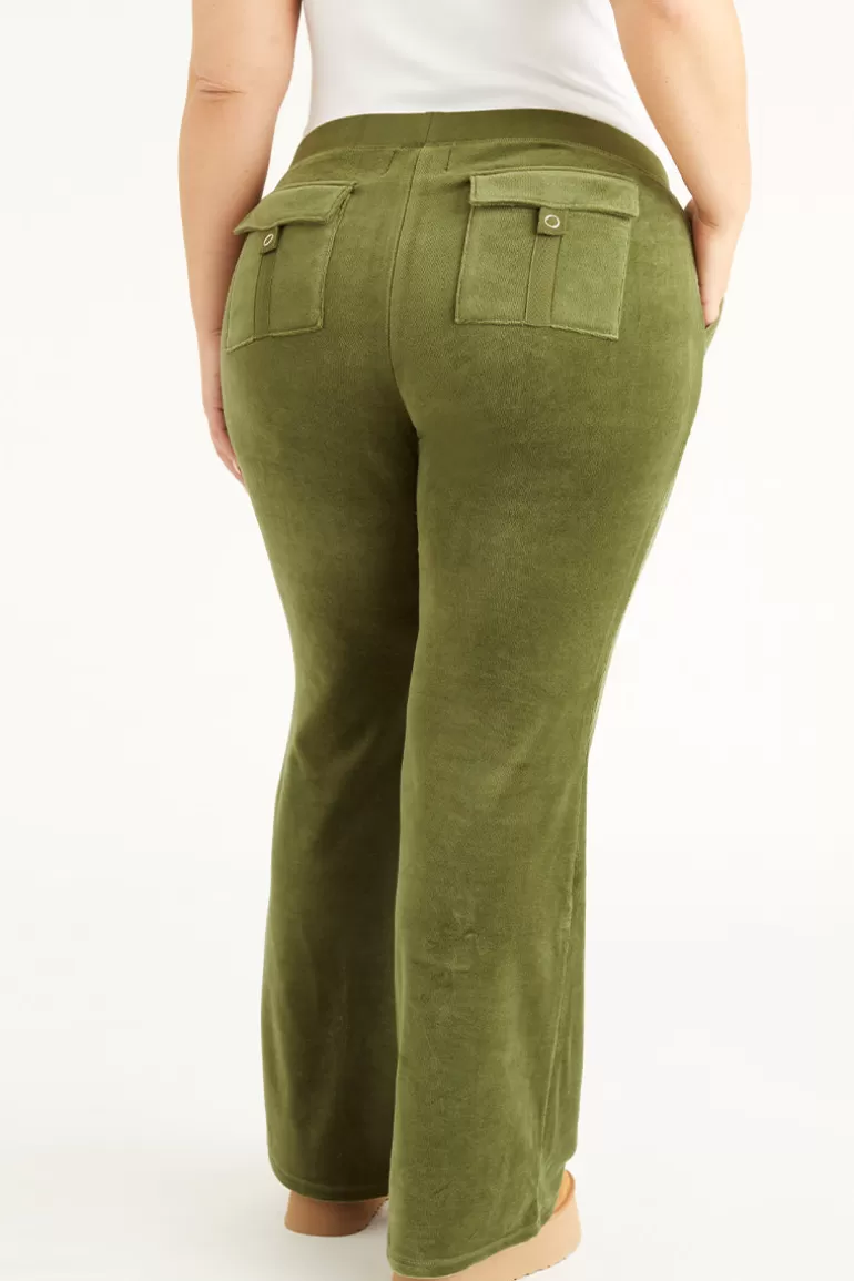 Plus-Size Hollywood Snap Pocket Träningsbyxor I Bomull I Velour | Juicy Couture Best