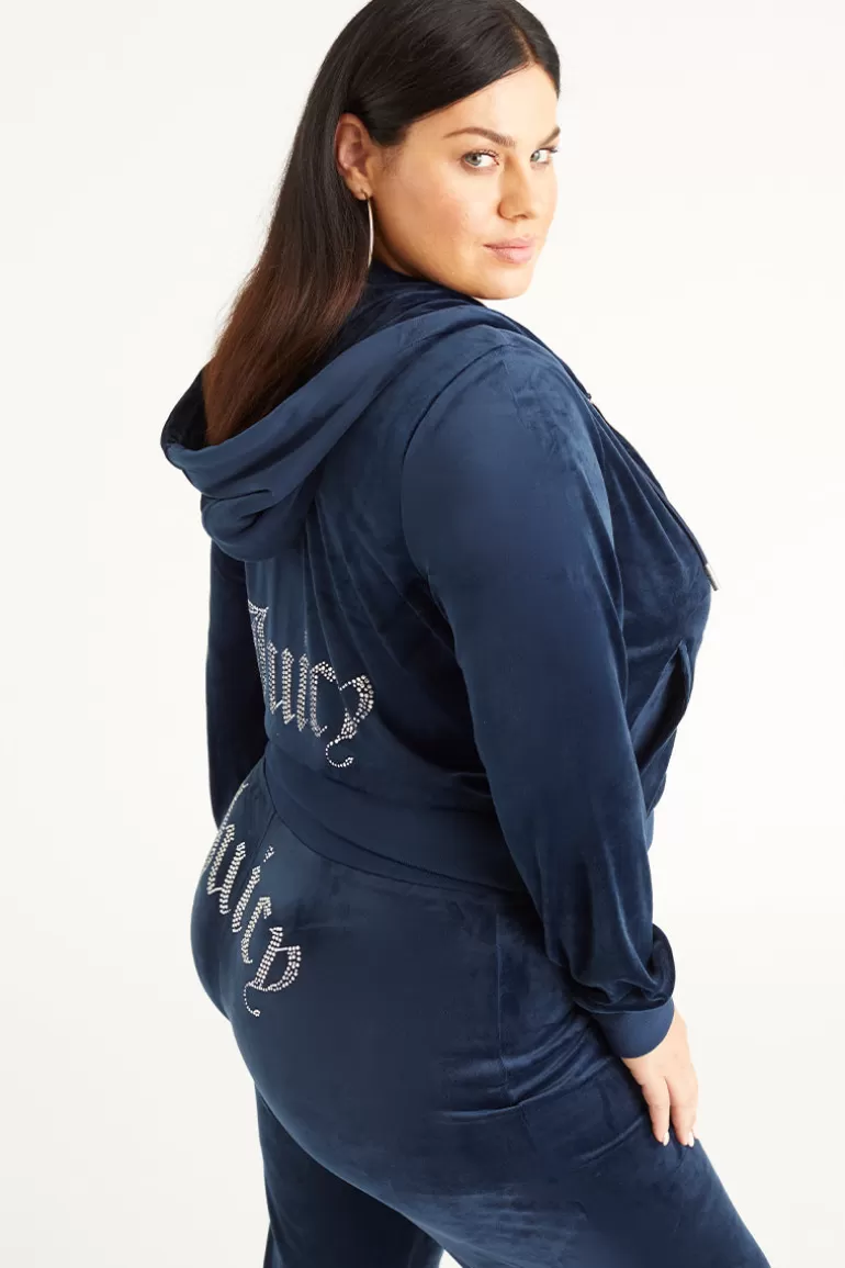 Plus-Size Og Big Bling Velour Hoodie | Juicy Couture Clearance