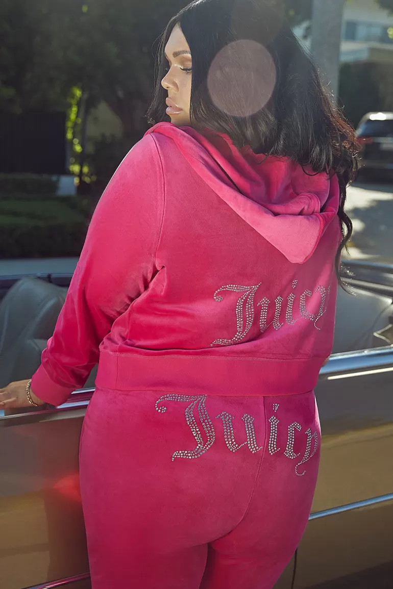 Plus-Size Og Big Bling Velour Hoodie | Juicy Couture Fashion