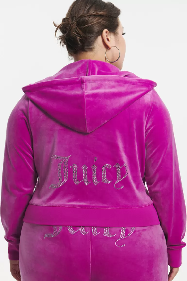 Plus-Size Og Big Bling Velour Hoodie | Juicy Couture Fashion
