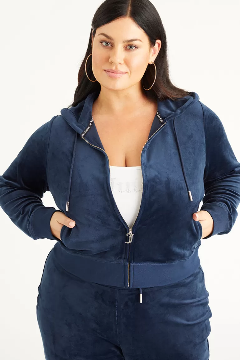 Plus-Size Og Big Bling Velour Hoodie | Juicy Couture Clearance