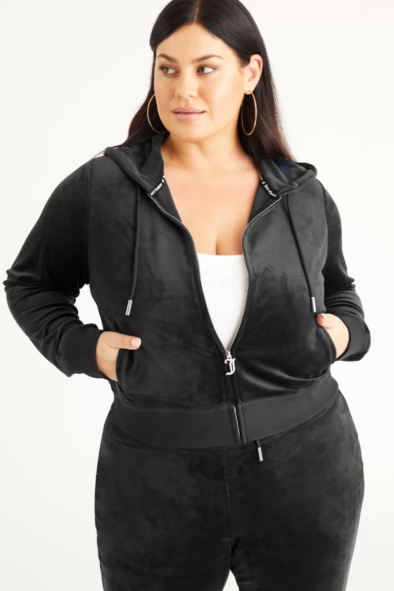 Plus-Size Og Big Bling Velour Hoodie | Juicy Couture Flash Sale
