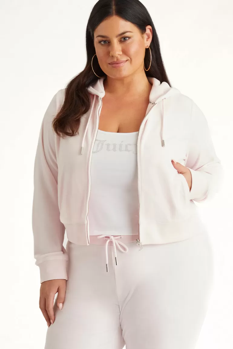 Plus-Size Og Big Bling Velour Hoodie | Juicy Couture Online
