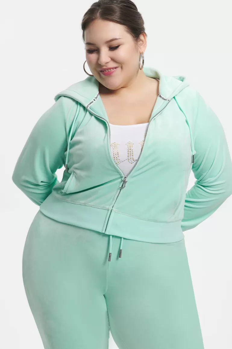 Plus-Size Og Big Bling Velour Hoodie | Juicy Couture Outlet