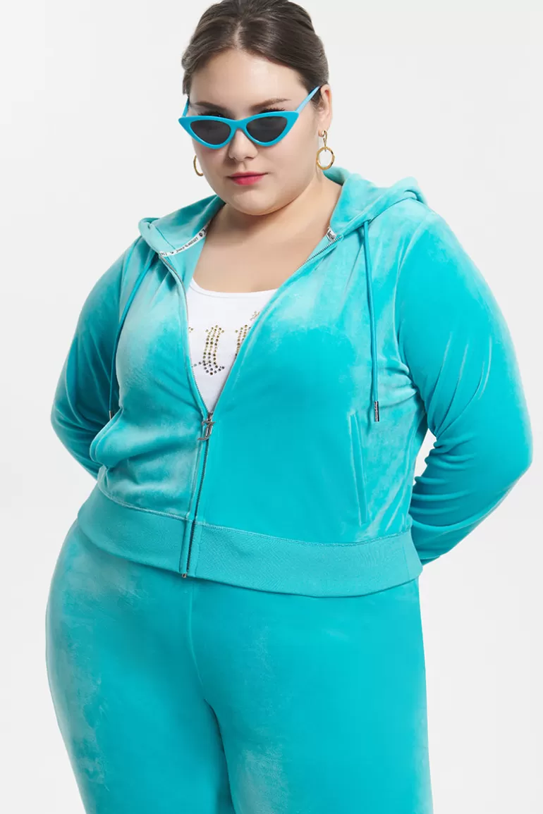 Plus-Size Og Big Bling Velour Hoodie | Juicy Couture Online