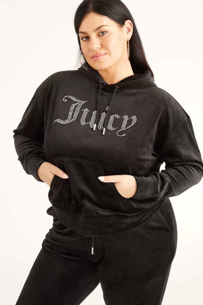 Plus-Size Oversized Bling Big Velour Hoodie | Juicy Couture Cheap